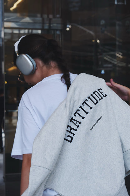 GRATITUDE SWEATSHIRT (LIGHT GREY)